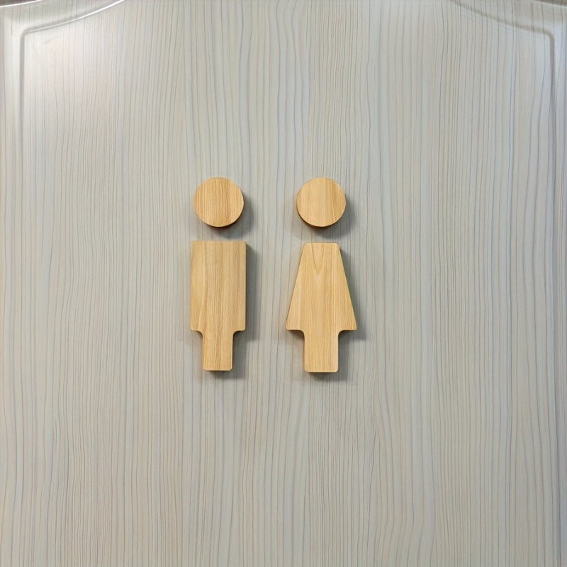 Home Bathroom Door - 2 stuks houten badkamerbord voor toiletdeuren