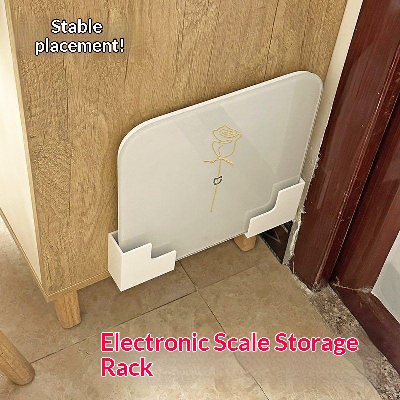 Home Bathroom Scales - Witte zelfklevende weegschaalhouder voor wandmontage, ruimtebesparende