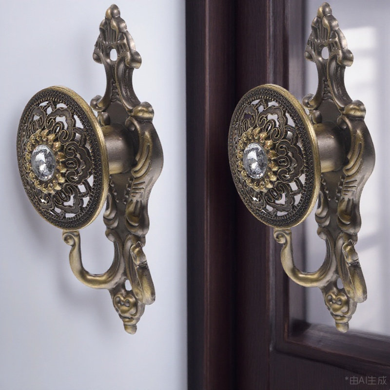 Home Bathroom Door - 2 stuks elegante retro strass gordijnhaken,