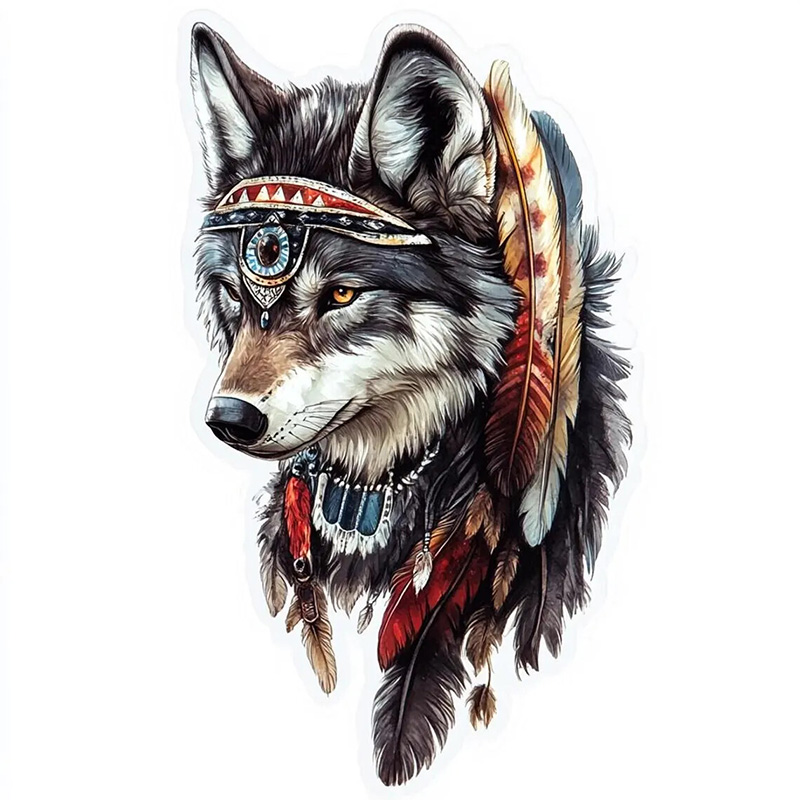 Home Bathroom Wall Tiles - QT36 # 1pc Cool Indian Wolf