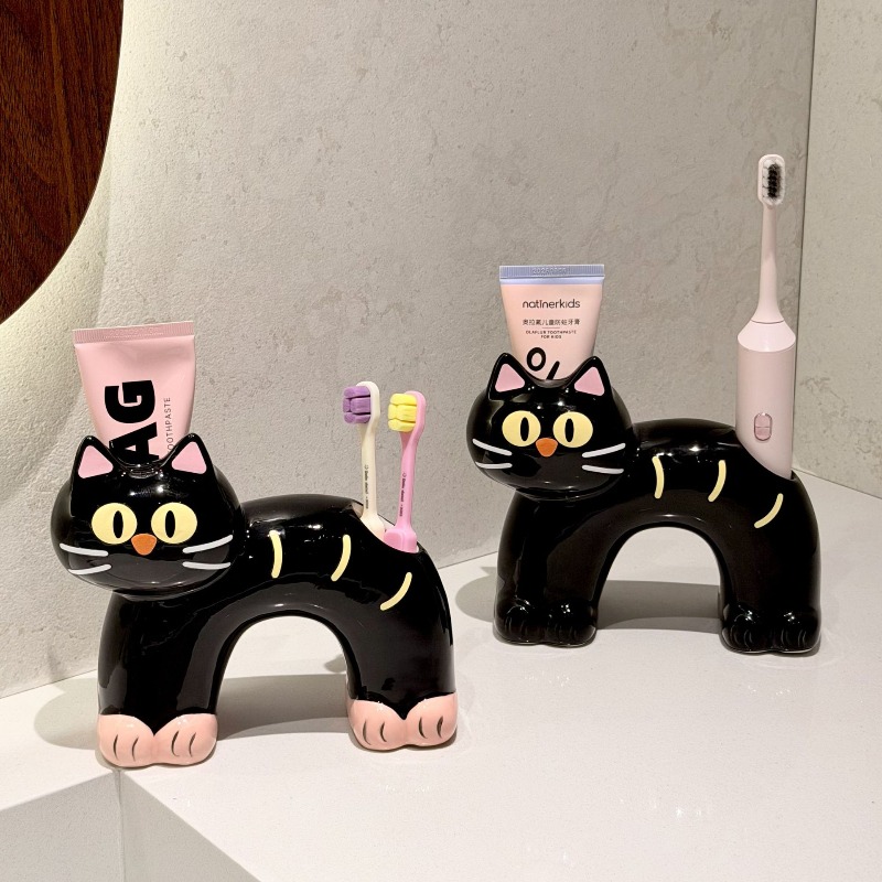 Home Goods Bathroom Storage - Gepersonaliseerde creatieve schattige zwarte kat thuis