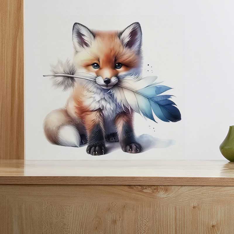 Home Bathroom Wall Tiles - Leuke Vos/Geplooide Kat Toilet Cover Decal