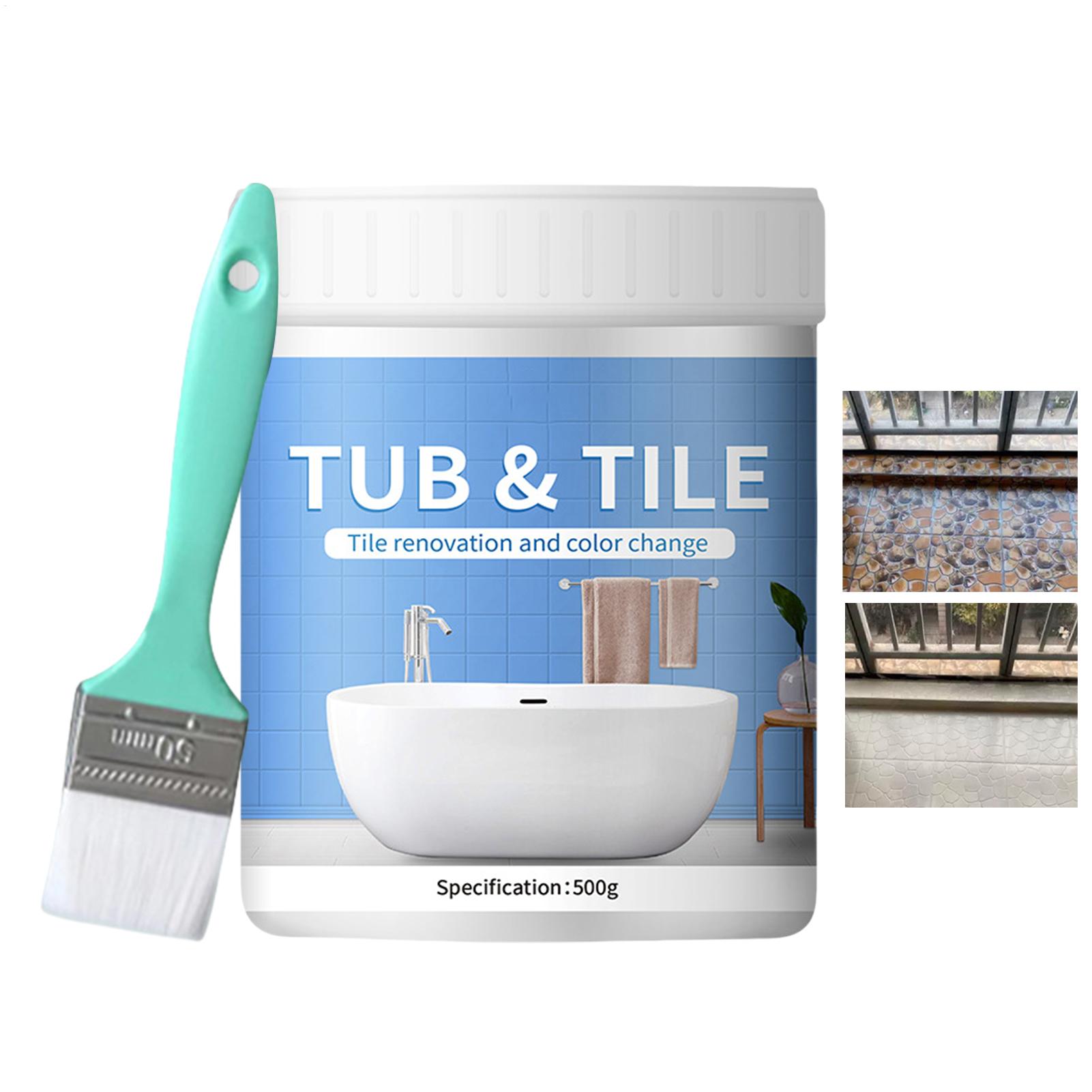 Home Bathroom Wall Tiles - Badkamertegelverfset 500g Watergedragen sneldrogende badkamervernieuwingsset Eenvoudig