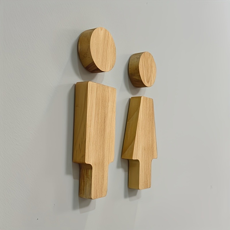 2 stuks houten badkamerbord vo - Home Bathroom Door recensie en prijs