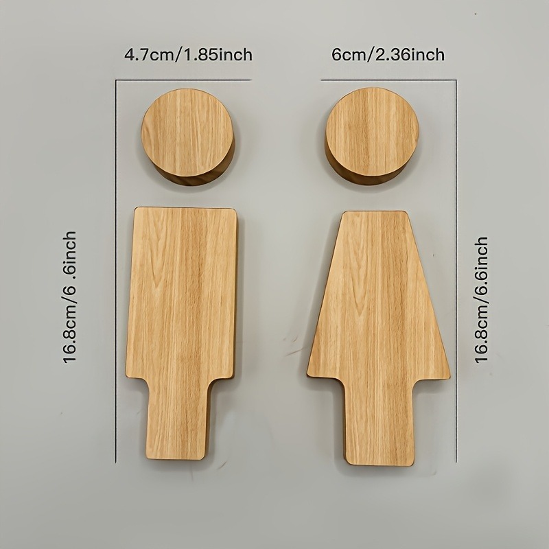 2 stuks houten badkamerbord vo - Home Bathroom Door recensie en prijs