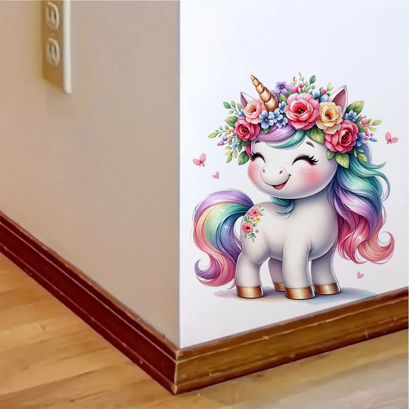 Mooie aquarel eenhoornsticker, - Home Bathroom Wall Tiles recensie en prijs