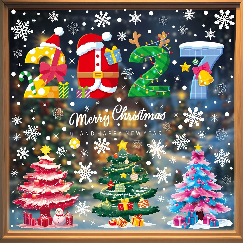 2027 Kerstdecoratie Raamsticke - Home Bathroom Wall Tiles recensie en prijs