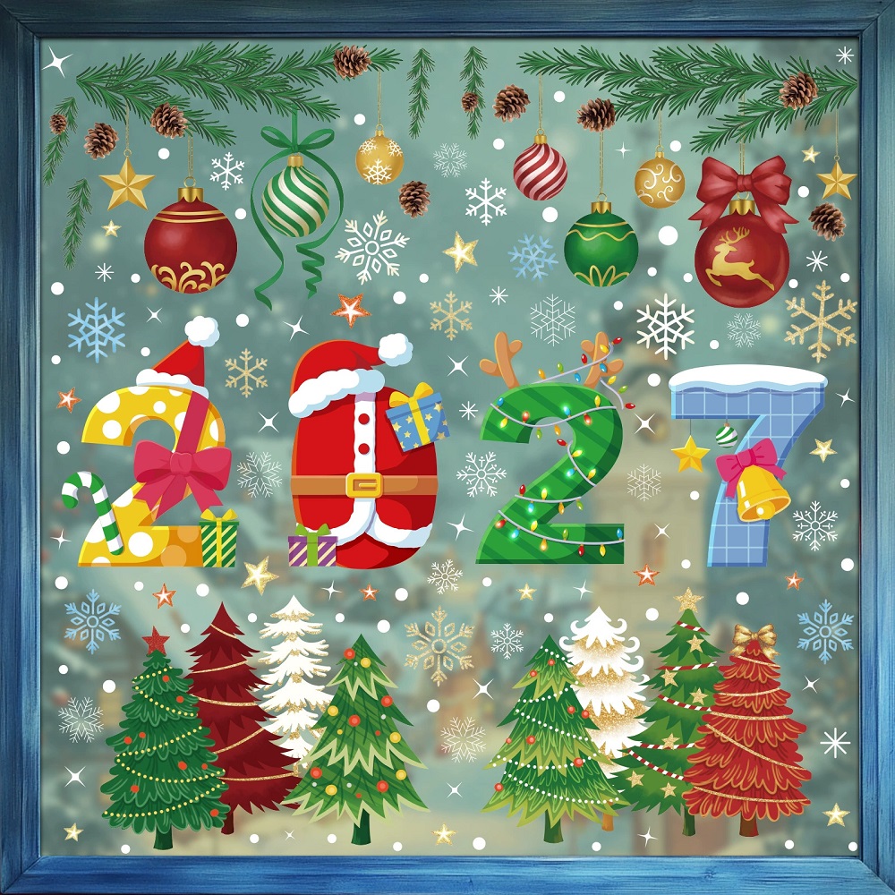 2027 Kerstdecoratie Raamsticke - Home Bathroom Wall Tiles recensie en prijs