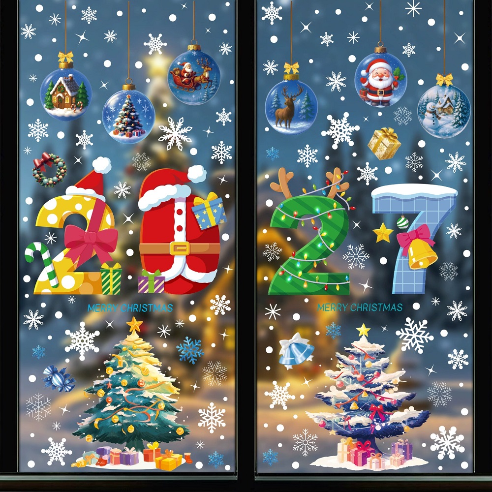 2027 Kerstdecoratie Raamsticke - Home Bathroom Wall Tiles recensie en prijs