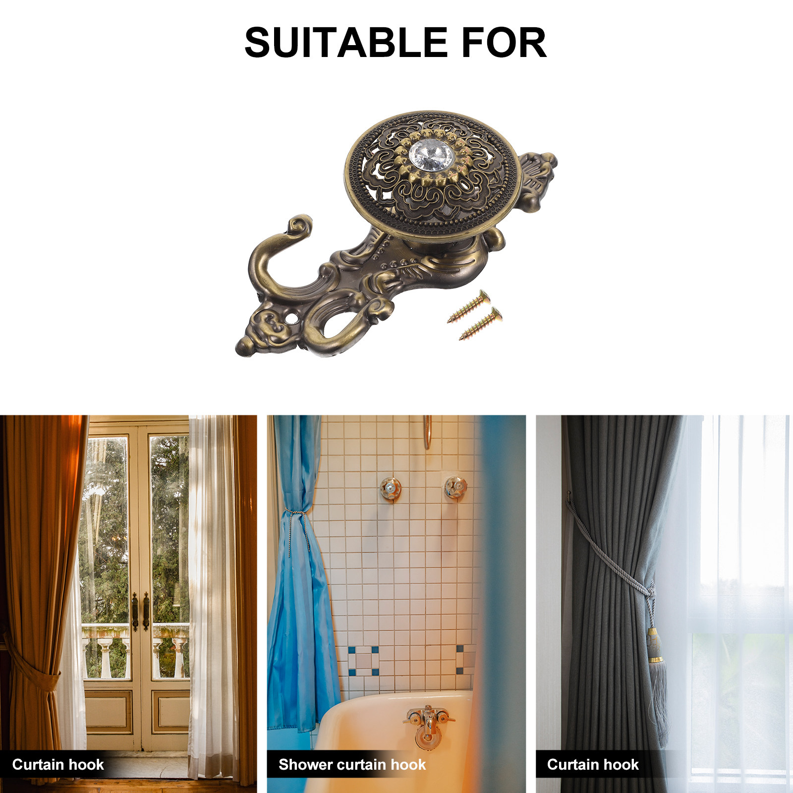 2 stuks elegante retro strass  - Home Bathroom Door recensie en prijs
