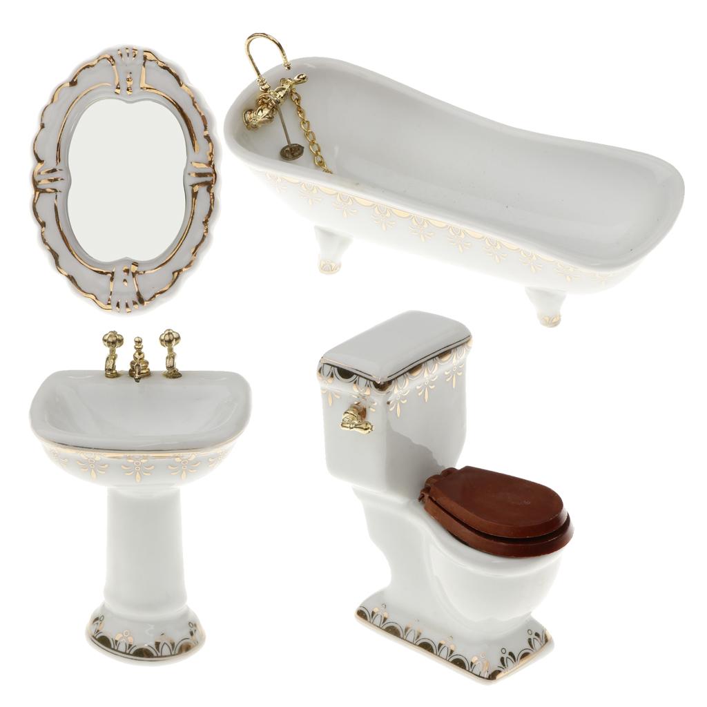 Keramische poppenhuis badkamer - Home Bathroom Scales recensie en prijs