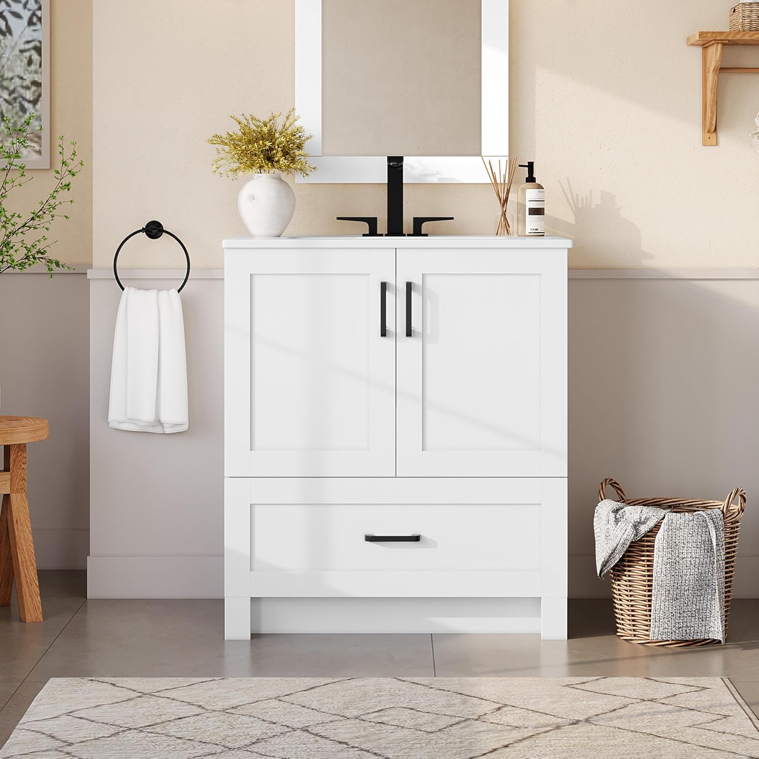30 inch badkamermeubel met ker - Home Bathroom Door recensie en prijs
