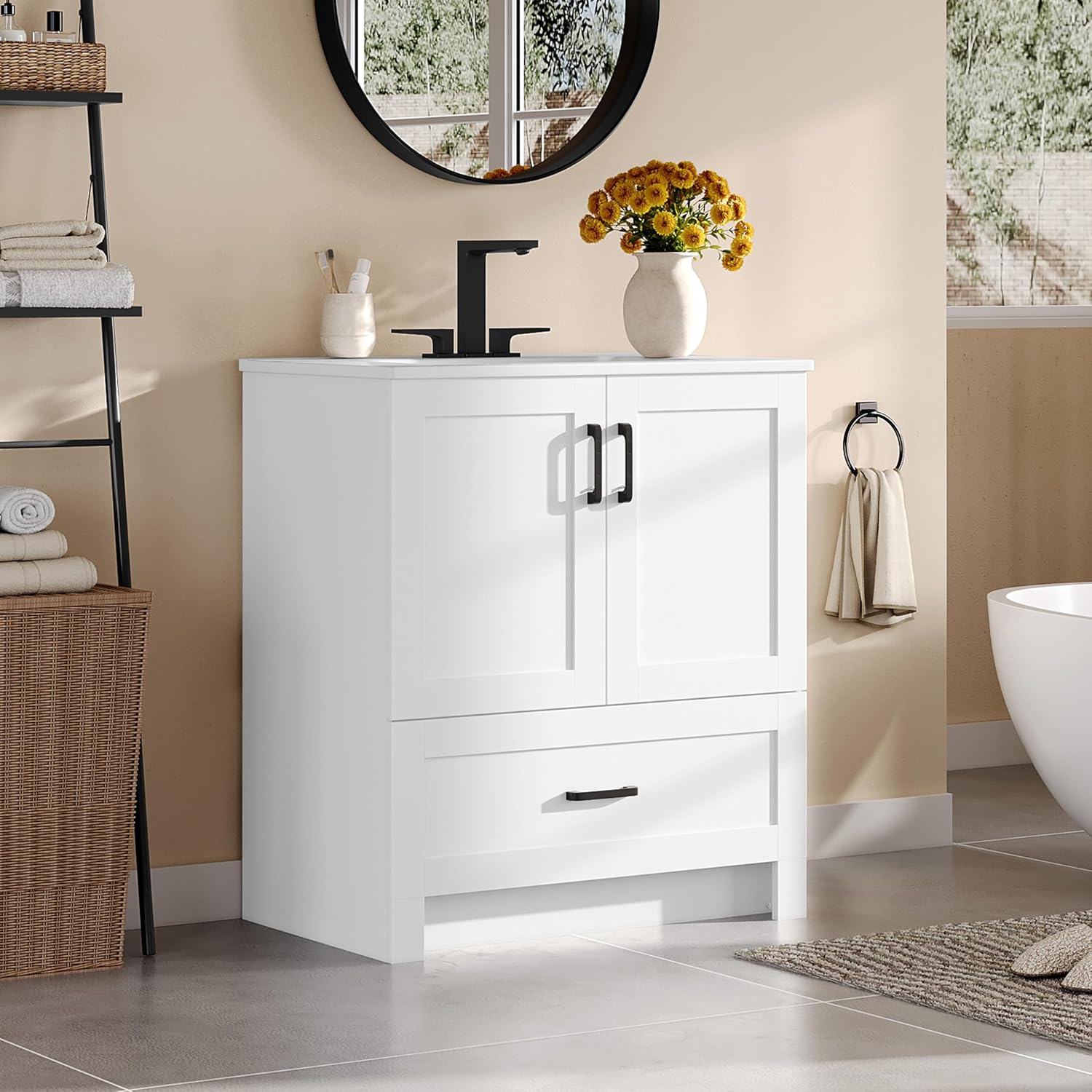 30 inch badkamermeubel met ker - Home Bathroom Door recensie en prijs